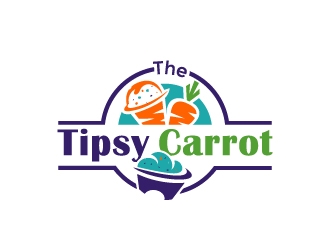The Tipsy Carrot  logo design by Anizonestudio