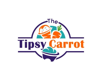 The Tipsy Carrot  logo design by Anizonestudio