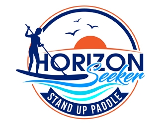 Horizon Seeker Stand Up Paddle Boarding (Horizon Seeker SUP) logo design by DreamLogoDesign