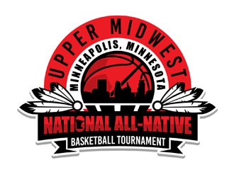 Upper Midwest All-Native National Basketball Tournament logo design by DreamLogoDesign