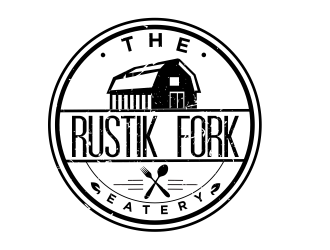 The rustic fork eatery  logo design by Greenlight