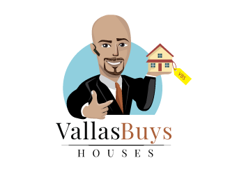Vallas Buys Houses logo design by CuteCreative