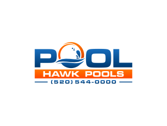 Pool Hawk Pools logo design by semar