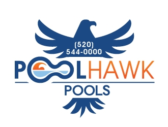 Pool Hawk Pools logo design by REDCROW