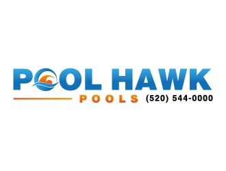 Pool Hawk Pools logo design by MUSANG
