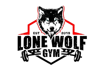 Lone Wolf Gym logo design by fantastic4