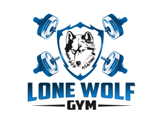 Lone Wolf Gym logo design by andriandesain