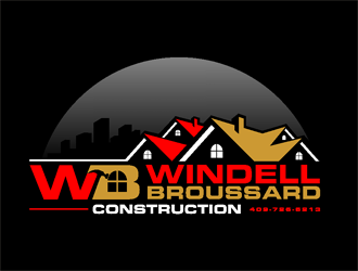 Windell Broussard Construction logo design by coco