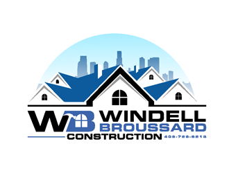 Windell Broussard Construction logo design by coco