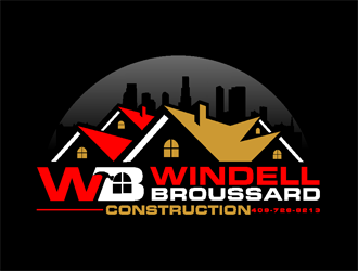 Windell Broussard Construction logo design by coco