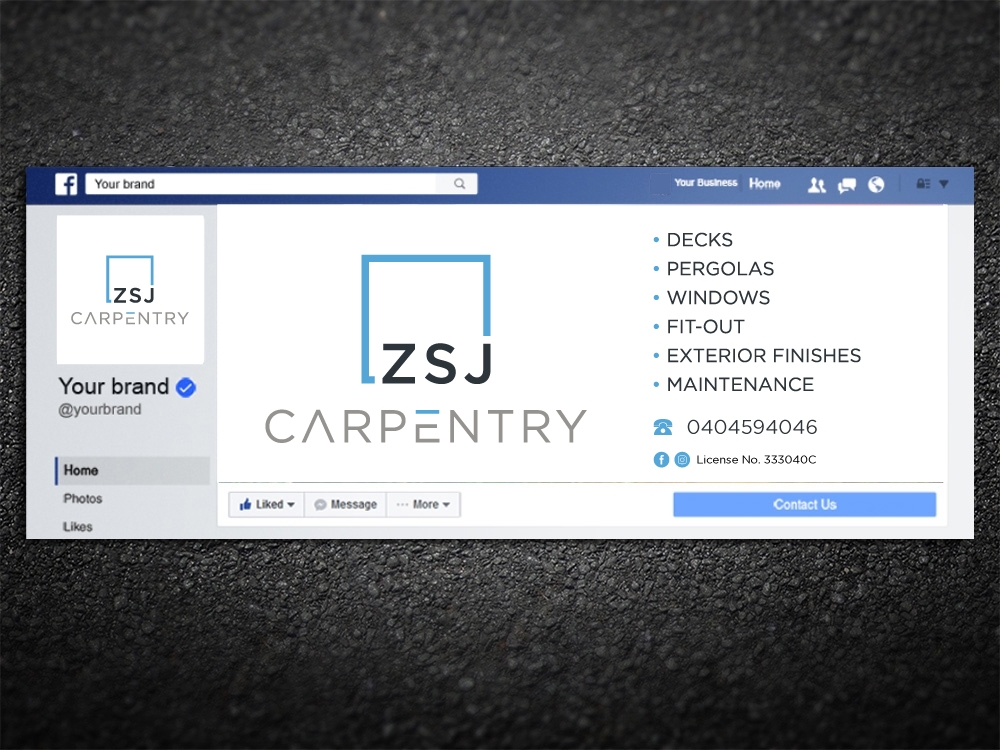 ZSJ Carpentry logo design by labo
