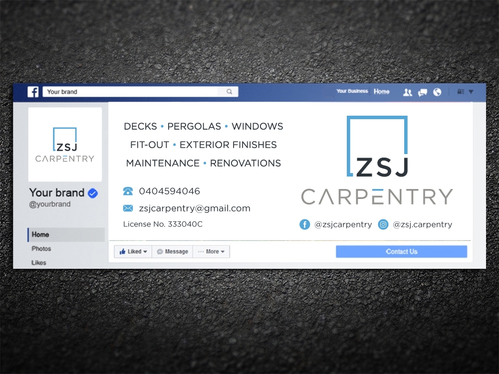 ZSJ Carpentry logo design by labo