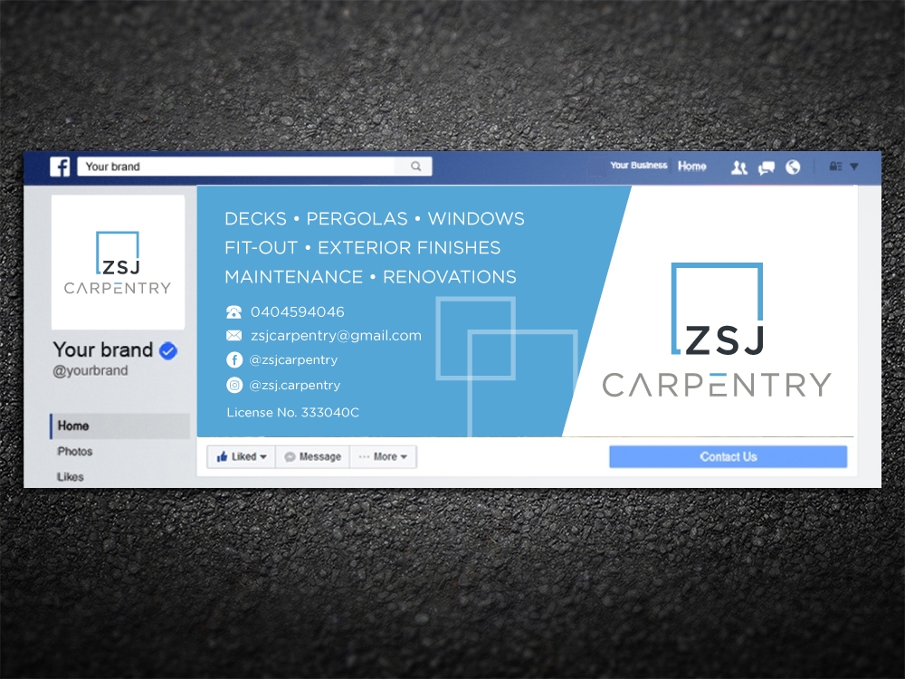 ZSJ Carpentry logo design by labo