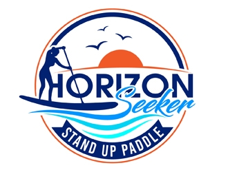 Horizon Seeker Stand Up Paddle Boarding (Horizon Seeker SUP) logo design by DreamLogoDesign
