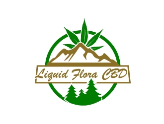 Liquid Flora CBD logo design by fawadyk