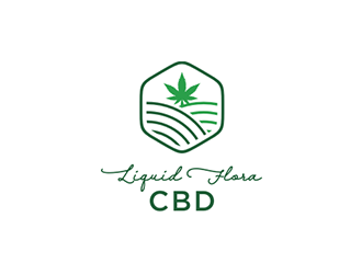 Liquid Flora CBD logo design by blackcane