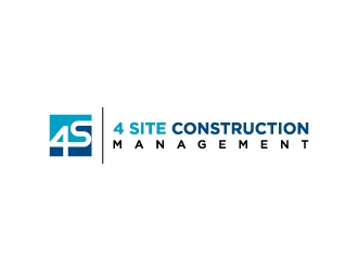 4 Site Construction Management  logo design by fillintheblack