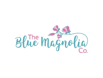 The Blue Magnolia Co. logo design by Anizonestudio