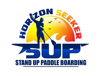 Horizon Seeker Stand Up Paddle Boarding (Horizon Seeker SUP) logo design by DreamLogoDesign