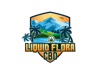 Liquid Flora CBD logo design by Suvendu