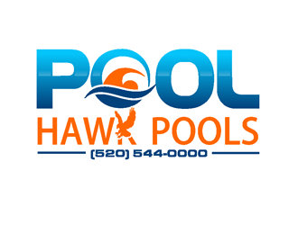 Pool Hawk Pools logo design by coco