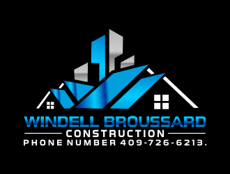 Windell Broussard Construction logo design by akhi