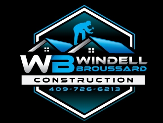 Windell Broussard Construction logo design by REDCROW