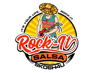 Rock-It Salsa logo design by DreamLogoDesign