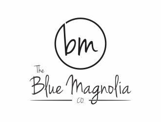 The Blue Magnolia Co. logo design by santrie