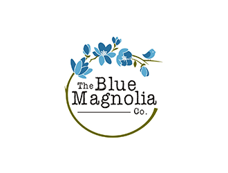 The Blue Magnolia Co. logo design by logolady