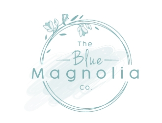 The Blue Magnolia Co. logo design by REDCROW