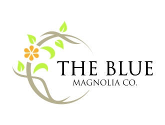 The Blue Magnolia Co. logo design by jetzu