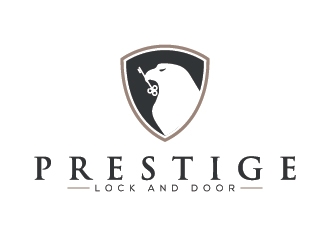 Prestige Lock and Door logo design by Lovoos