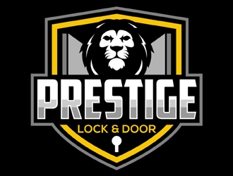 Prestige Lock and Door logo design by MAXR
