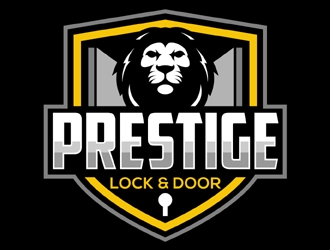 Prestige Lock and Door logo design by MAXR