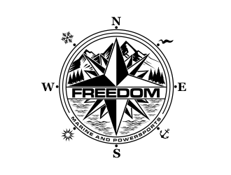 Freedom Marine & Powersports  logo design by Cekot_Art