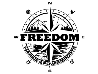 Freedom Marine & Powersports  logo design by dasigns