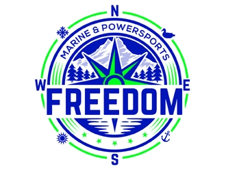Freedom Marine & Powersports  logo design by MAXR