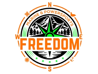 Freedom Marine & Powersports  logo design by MAXR