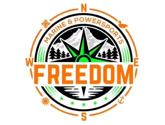 Freedom Marine & Powersports  logo design by MAXR