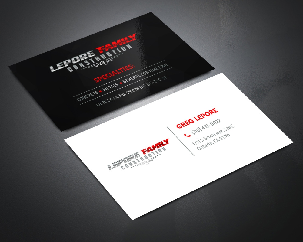 Lepore Family Construction logo design by Boomstudioz