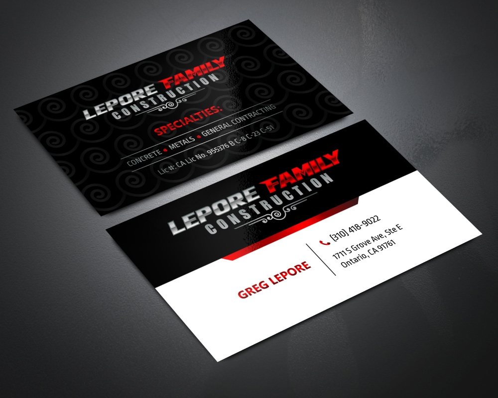 Lepore Family Construction logo design by Boomstudioz