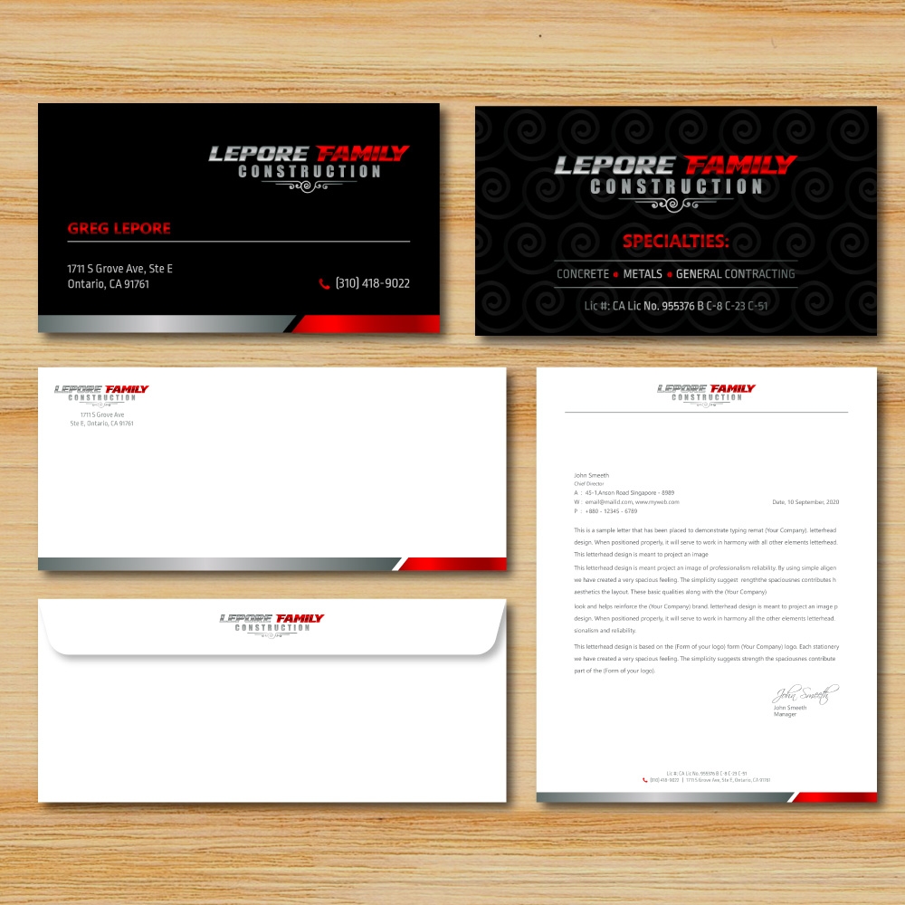 Lepore Family Construction logo design by Boomstudioz