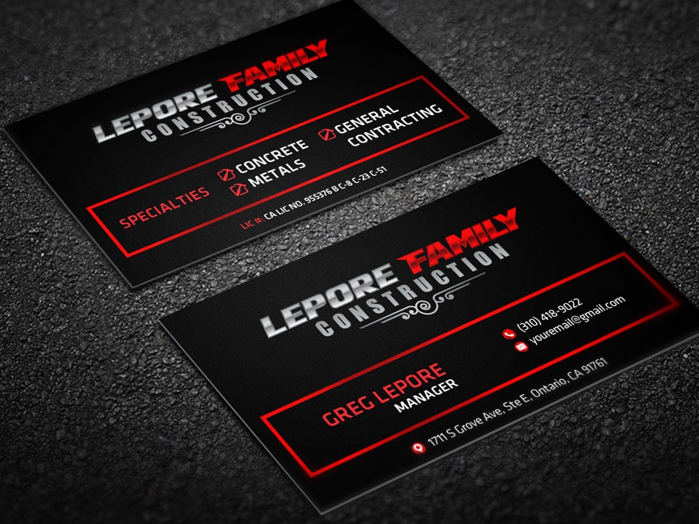Lepore Family Construction logo design by scriotx