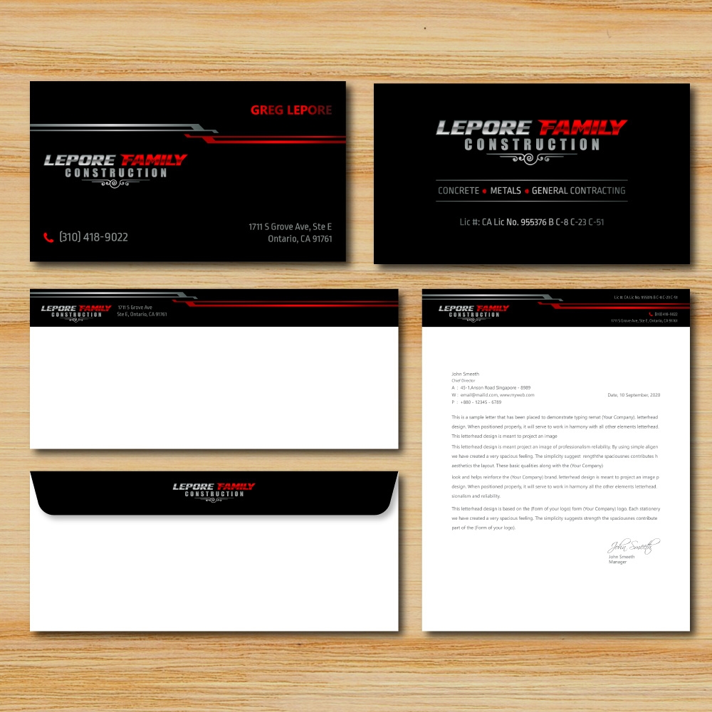 Lepore Family Construction logo design by Boomstudioz