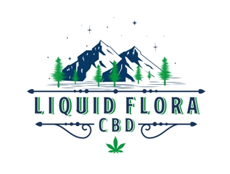 Liquid Flora CBD logo design by rahmatillah11