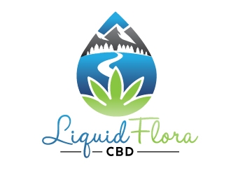 Liquid Flora CBD logo design by REDCROW