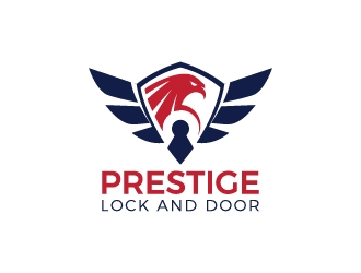 Prestige Lock and Door logo design by Anizonestudio