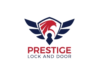 Prestige Lock and Door logo design by Anizonestudio
