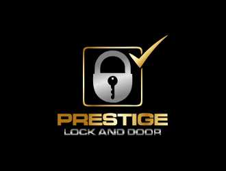 Prestige Lock and Door logo design by ROSHTEIN